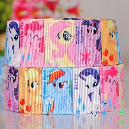 10 Yards 7/8 Inch Lovely Horse My Little Pony Cartoon Printed Grosgrain Ribbon No.9587690