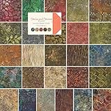 Moda STICKS AND STONES BATIKS Precut 5-inch Charm Pack Cotton Fabric Quilting Squares Assortment Laundry Basket Quilts 42219PP