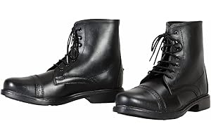 TuffRider Women’s Starter Lace-Up Paddock Boots| Durable, Easy to Clean Water-Resistant Horse Riding Boots