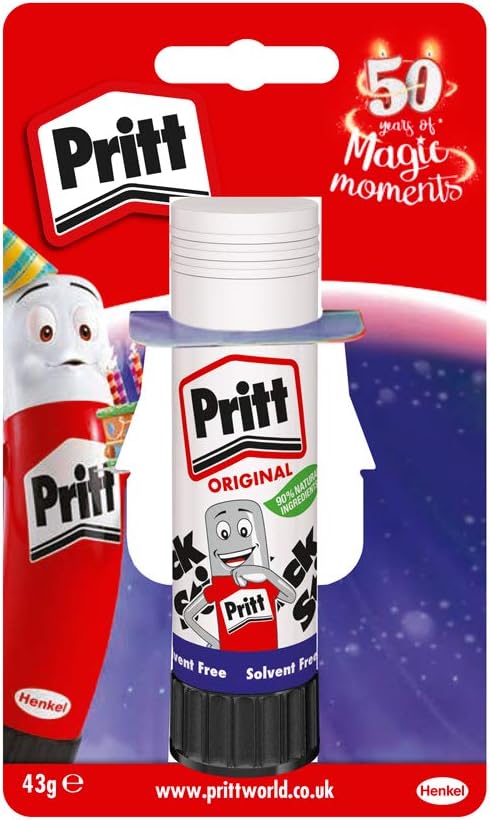 Pritt Glue Stick, Safe & Child-Friendly Craft Glue for Arts & Crafts Activities