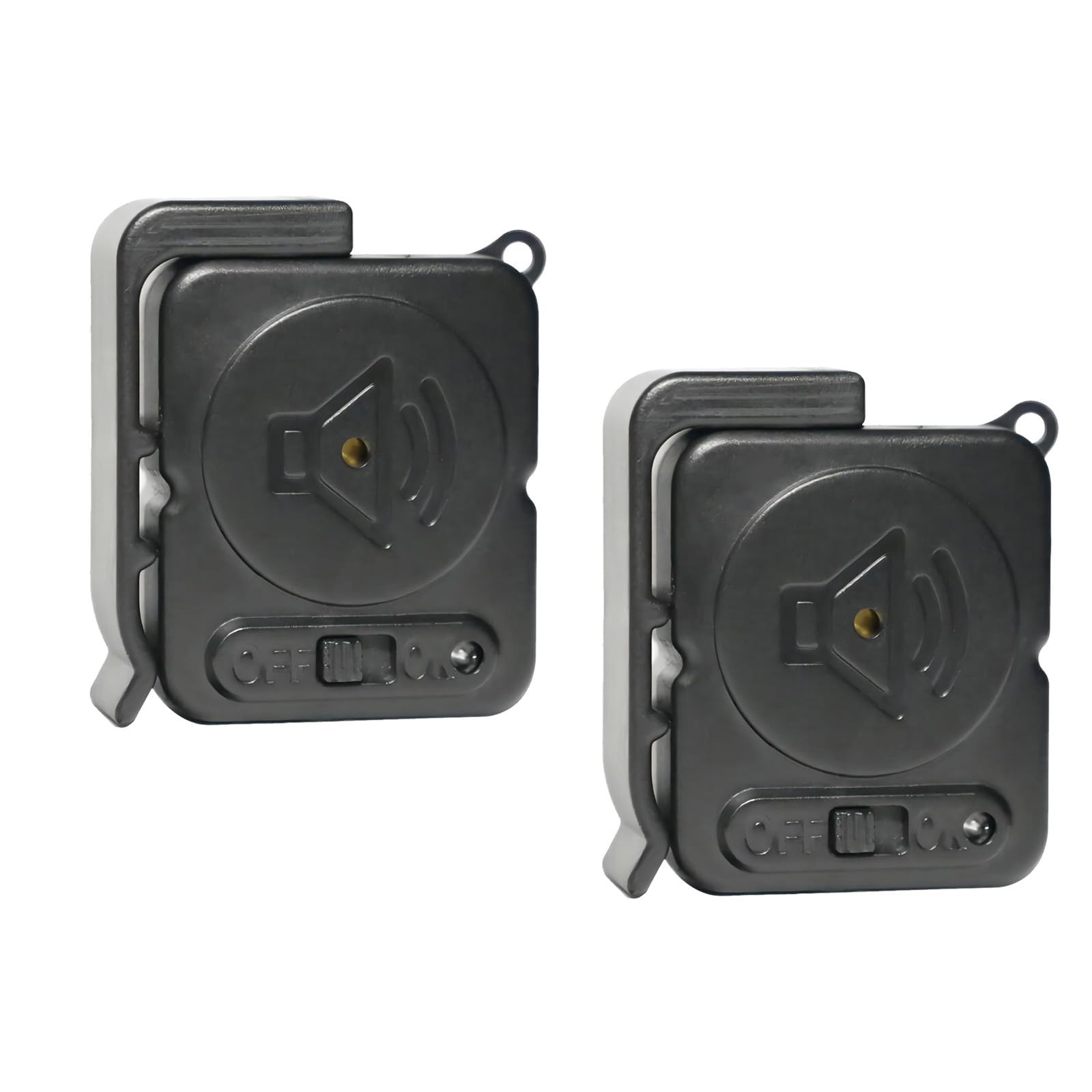 Mengshen Door Handle Alarm 2 Pack, 120dB Vibration Sensor Detection Door Window Open Alert Anti-theft DIY Protection for for Home Security Travel Apartment Hotel (Black)