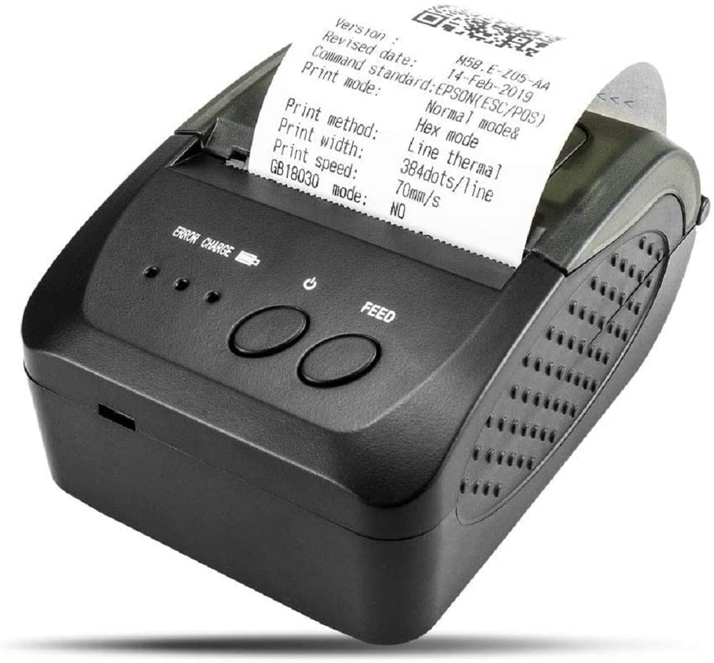 NETUM Wireless Bluetooth Receipt Thermal Printer, Portable Personal Bill, 2 Inches 58mm Mini USB POS Printer for Restaurant Sales Retail Compatible with Android 8.0/PC/Windows 7/Linux