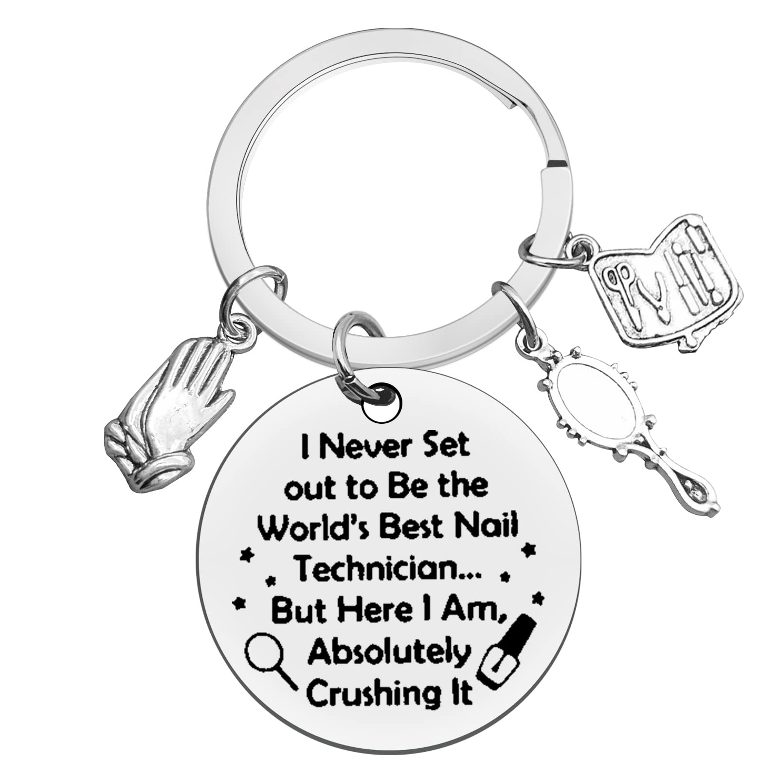 Nail Tech Gifts Keyring Nail Technician Gifts Manicurist Graduation Gifts Beautician Gifts Nail Stylist Gifts Christmas Birthday Gifts Nail Tech Gifts for Women