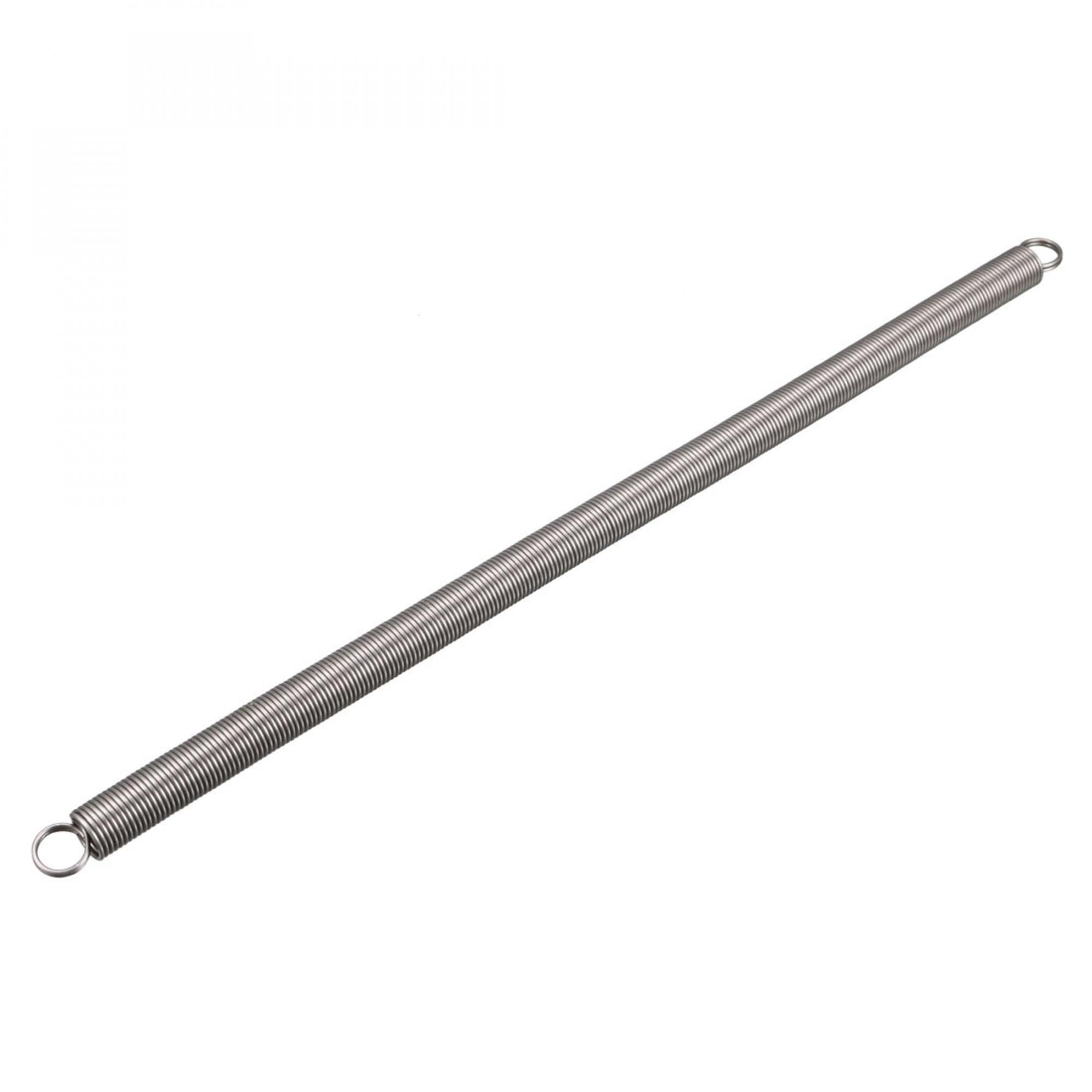Sourcingmap Extension Spring - 1.2mm Wire Dia, 12mm OD, 300mm Free Length Spring Steel Small Dual Hook Tension Spring