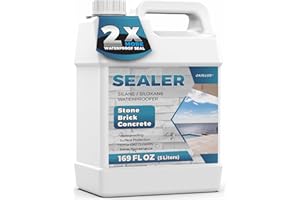 OAIEGSD Concrete Stone Sealer Outdoor, Penetrating Concrete Driveway Sealer Spray, Masonry/Paver Siloxane Waterproofer, Paver Sealer, All Purpose Stone Sealer for Driveways, Brick, Cement Patio Pavers