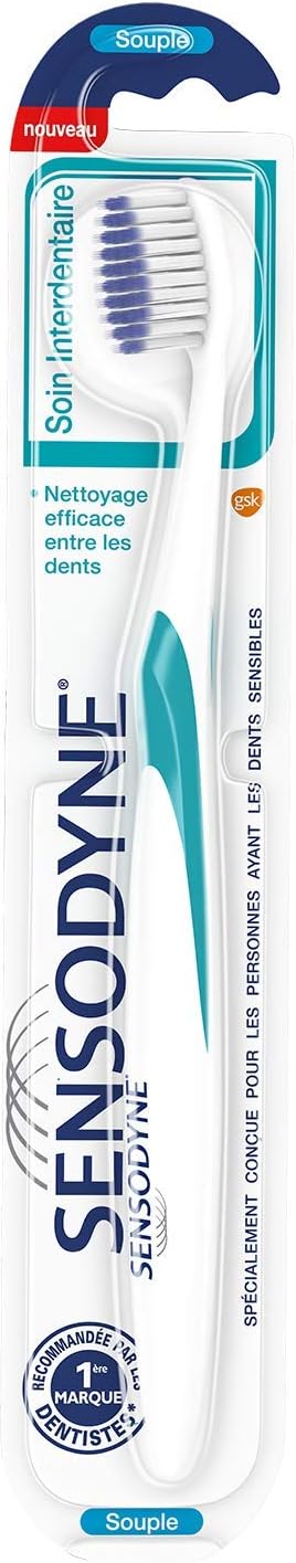 Sensodyne Toothbrush Interdental Care Soft, 1 Count (Pack Of 1), White, Teal