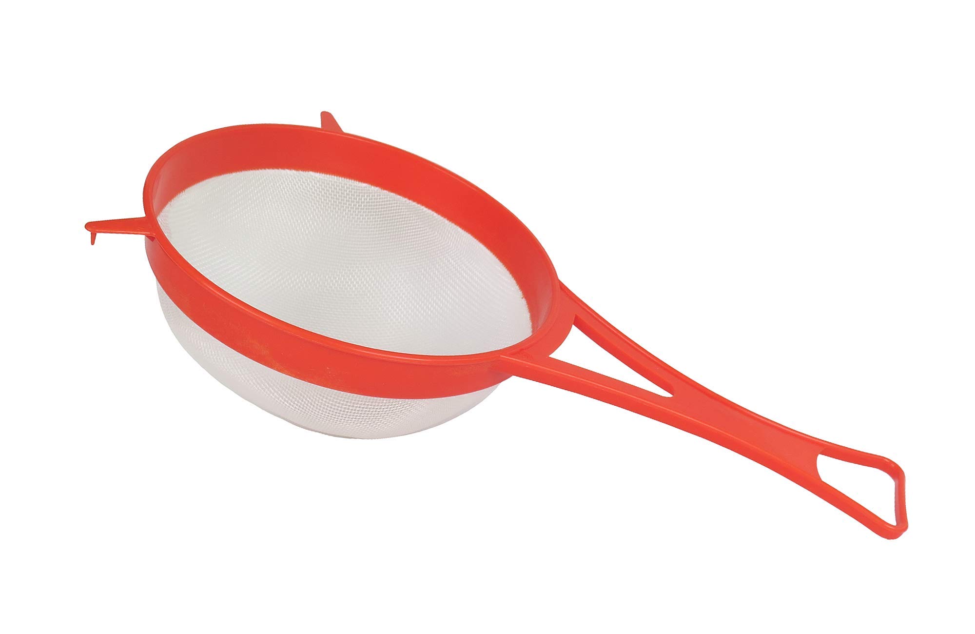 Tredoni 18cm Fine Nylon Mesh Strainer Sieve - Plastic Flour Sifter, Cinnamon/Sugar Powder Spreader (18 cm)