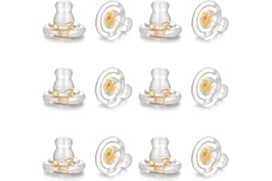Silicone Earring Backs for Adults & Kids - Earring Backs Secure for Women with Sensitive Ears and Droopy Lobes - Prevent Loss