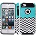 iPhone 5C, E LV iPhone 5C - Two Tone Dual Layer Armor Protective Defender Case Cover for Apple iPhone 5C with 1 Stylus and 1 Screen Protector - FTS BLACK