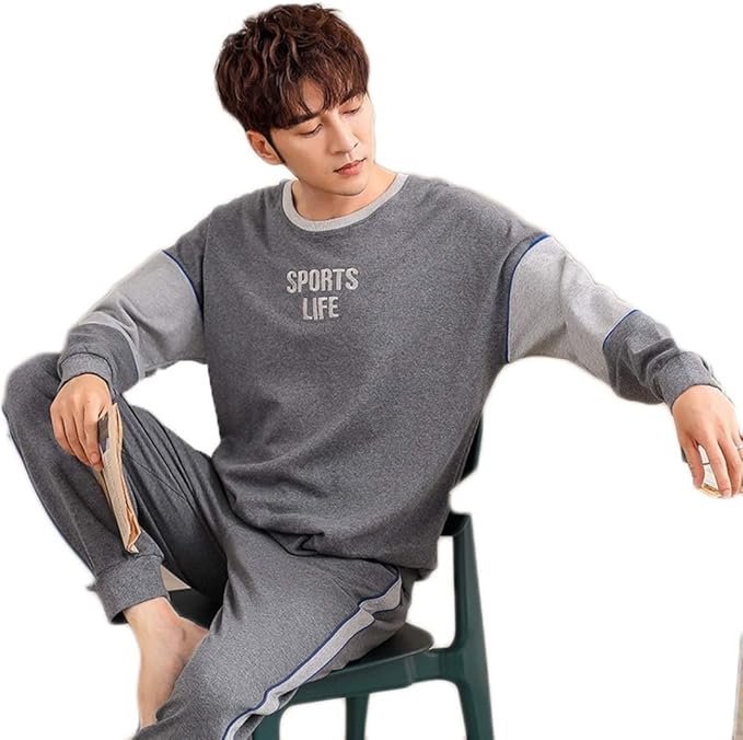 Amazon スウェット メンズ 上下 セットアップ 部屋着 ルームウェア あったか 防寒 冬 綿大きいサイズ 小さいサイズ ポケット付 長袖 大人 灰色 ゆったり 柔らかい 部屋着 寝巻き 寝間着 カジュアル お出かけ ストライプ パジャマ パジャマ 通販