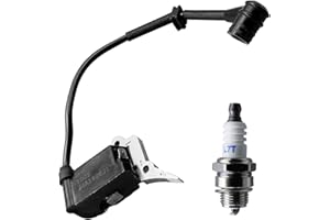 HUQUZN Ignition Coil with Spark Plug Fit for Ryobi RY3714 RY3716 RY3716VNM RY3818 RY3818VNM Replace 309266003