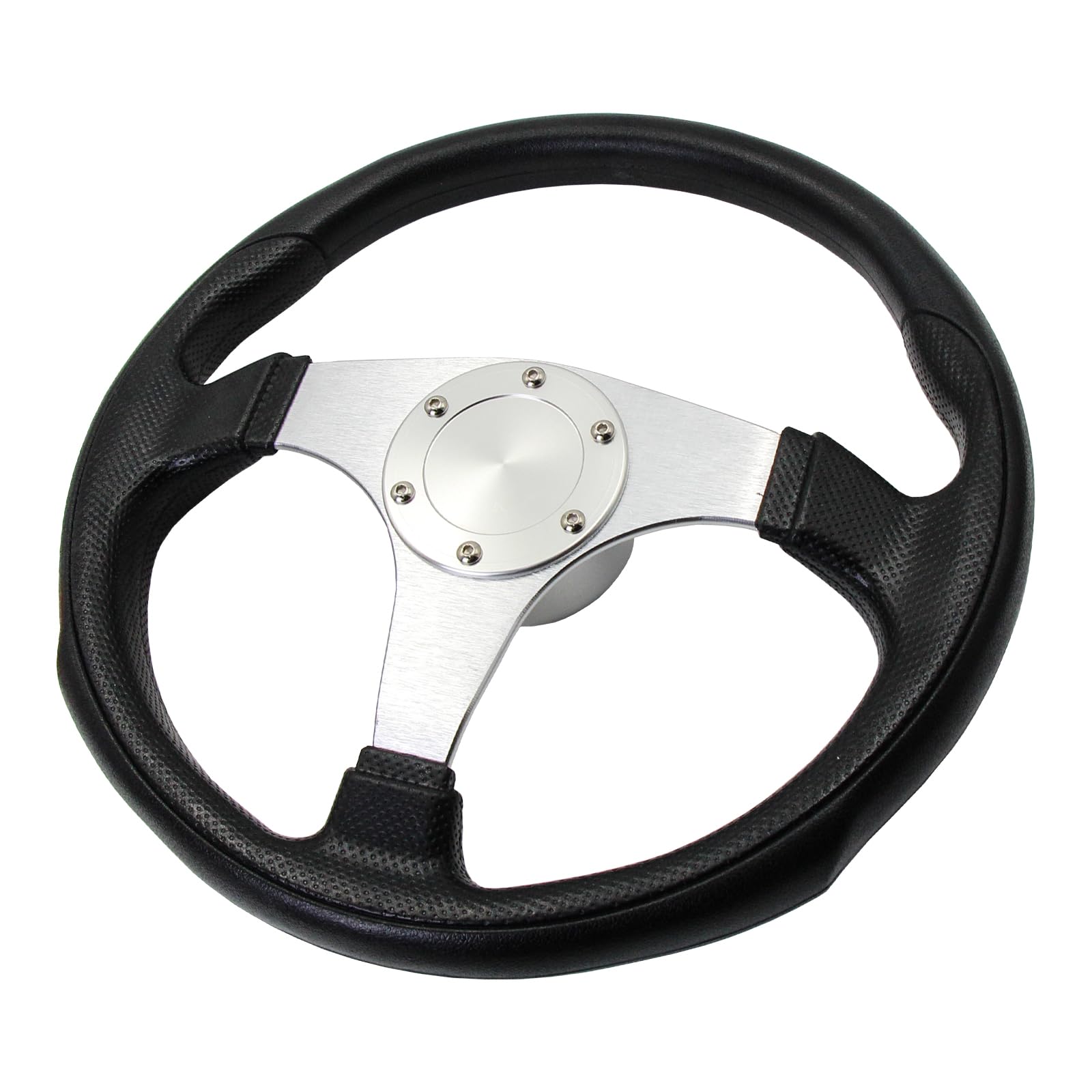 Woqi WH003 13-1/2 Inch Aluminum Alloy Three Spoke Marine Boat Steering Wheel