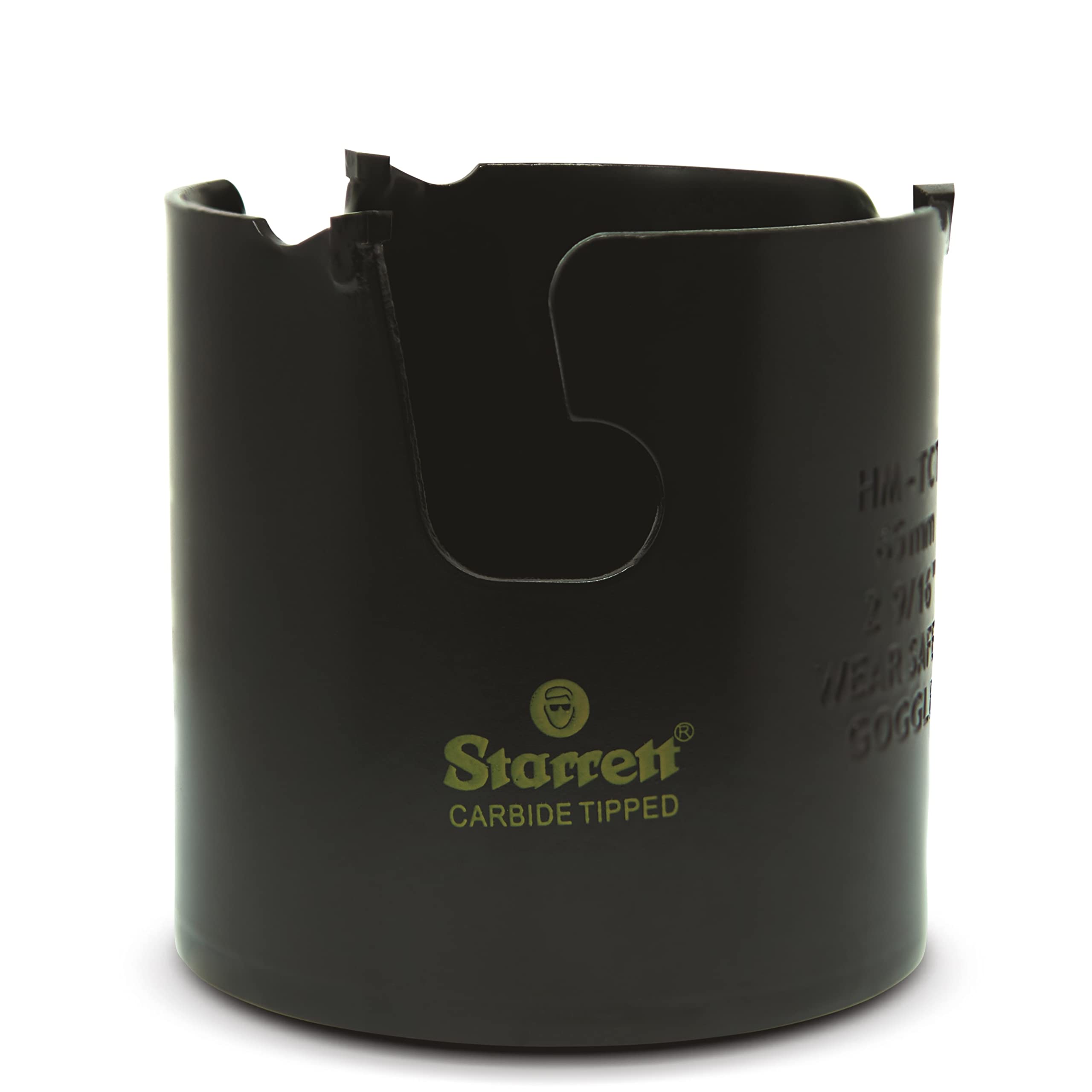 Starrett Tungsten Carbide Tipped Holesaw - MPH0296 Multi Purpose Cut TCT Hole Saw Cutter - For Wood MDF Plastics Ceramic Wall Tiles - 65mm,Black