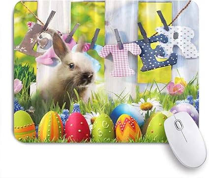 Amazon Eilannaマウスパッド かわいいうさぎウッドフェンスイースターエッグ ゲーミング オフィス最適 高級感 おしゃれ 防水 耐久性が良い 滑り止めゴム底 ゲーミングなど適用 用ノートブックコンピュータマウスマット Eilanna マウスパッド 通販
