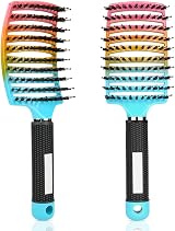 URAQT Hair Brush Boar Bristle Paddle for Women Soft Massage Detangle view 8