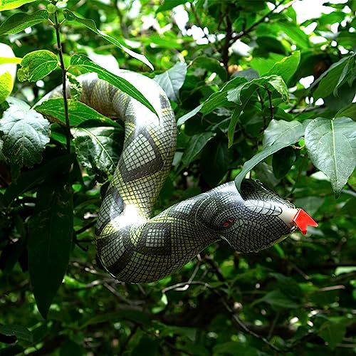Shindel 6PCS Inflatable Snakes, Large Fake Snakes Blow Up Snake Pool Floats 39 Inch Snakes for Garden Pool Halloween Decoration Prank Toys