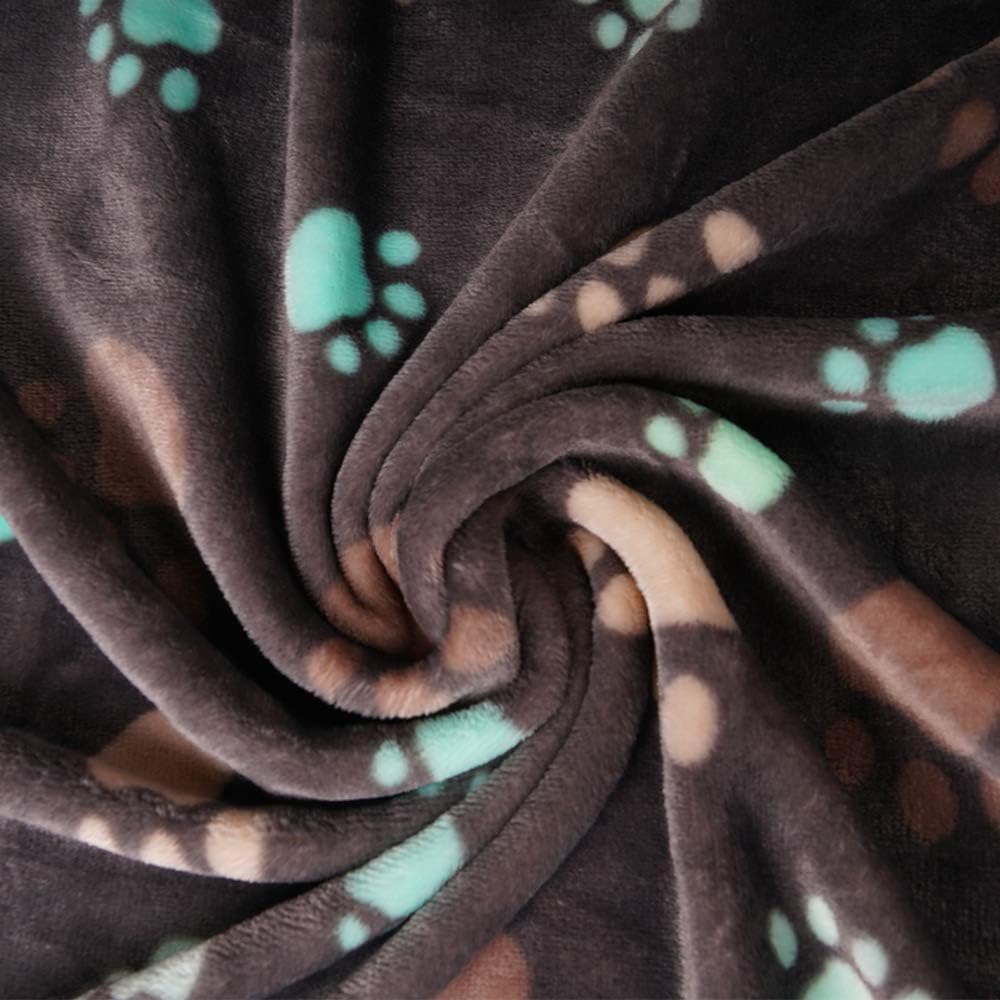 Luciphia Blankets Super Soft Fluffy Premium Fleece Pet Blanket Flannel Throw for Dog Puppy Cat Grey Paw Medium(32"x40") : Pet Supplies