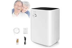 HOYNXIU Portable Oxygen Generator System, Adjustable 1-7 Liter Oxygen Concentrator Machine White