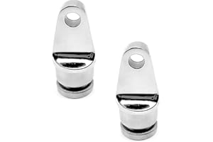 Amadget 2PCS Stainless Steel Boat Bimini Top Fitting Round Inside Eye End Hardware for O.D. 7/8”Tube