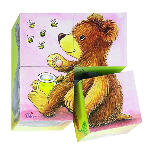 Goki 57056 - Würfelpuzzle - Tierkinder