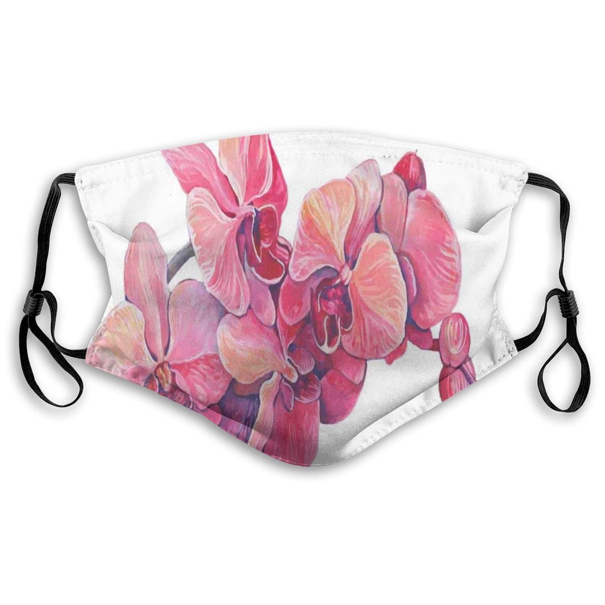 Comfortable Windproof mask,Artistic Close-up Of Pink Orchid Flowers On A Branch In Blossom,Printed Facial decorations for Unisex M