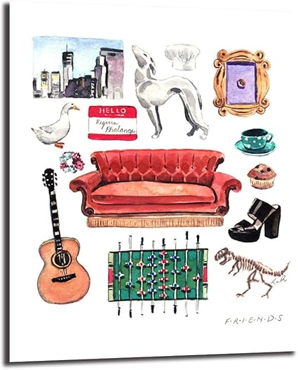 Amazon Com Firedeer Central Perk Watercolor Canvas Painting