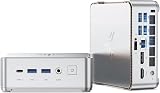 KAMRUI Hyper H2 Mini PC, Intel Core i7 14650HX Mini Computers (16C/24T, up to 5.2GHz), 32GB RAM 1TB PCle4.0 SSD Micro Desktop PC, Triple 4K Display, USB Type-C, WiFi6, BT5.2, Business Office