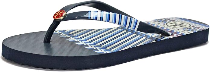 tory burch printed flip flops