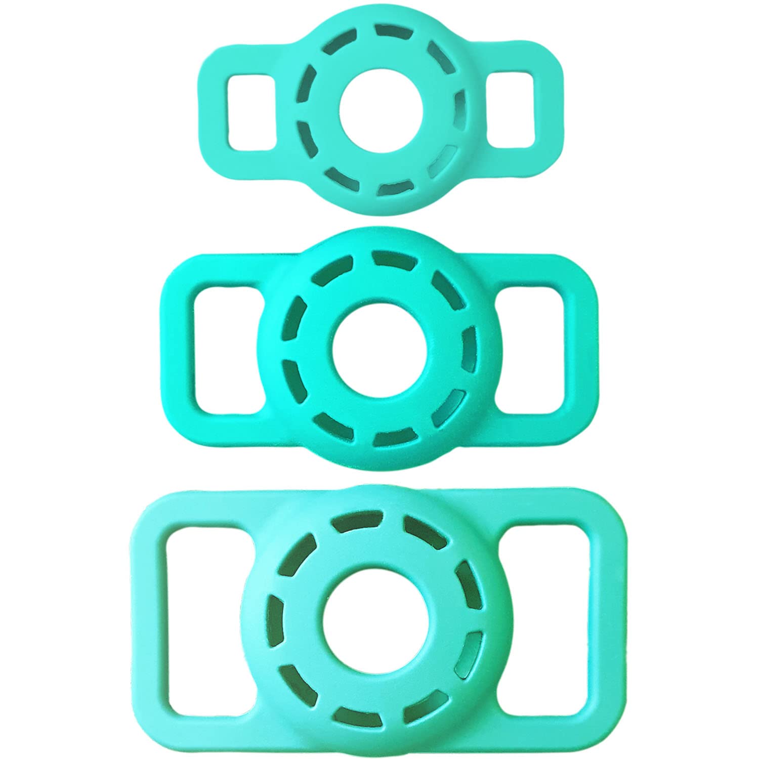 Airtag Dog Cat Collar Holder, Silicone Pet Collar Case for Apple Airtag (Medium, Mint)