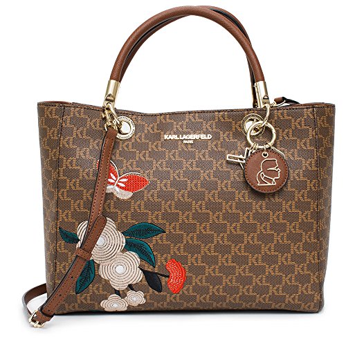 KARL LAGERFELD Paris Miranda Floral Embroidered Floral Signature