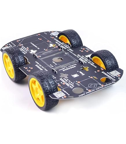 Kit Robot 4WD Mecanum Pour Moteur TT, Châssis Métal Double, Mouvement Omnidirectionnel Compatible Pi