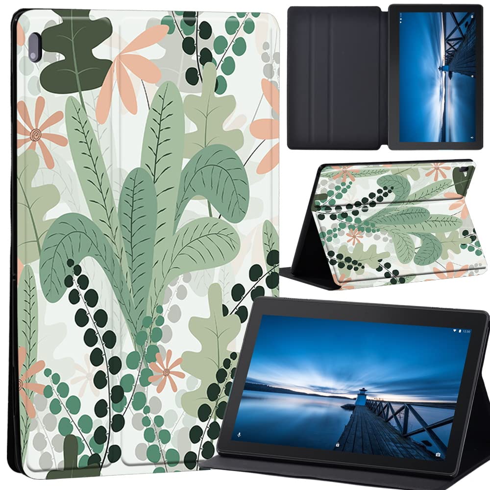 Cartoon Case for Lenovo Tab M10 TB-X605F/ TB-X605L/ TB-X505F/ TB-X505L - Leather Tri-Fold Stand Cover Case for Lenovo Tab M10 10.1-Inch Tablet (flower019)