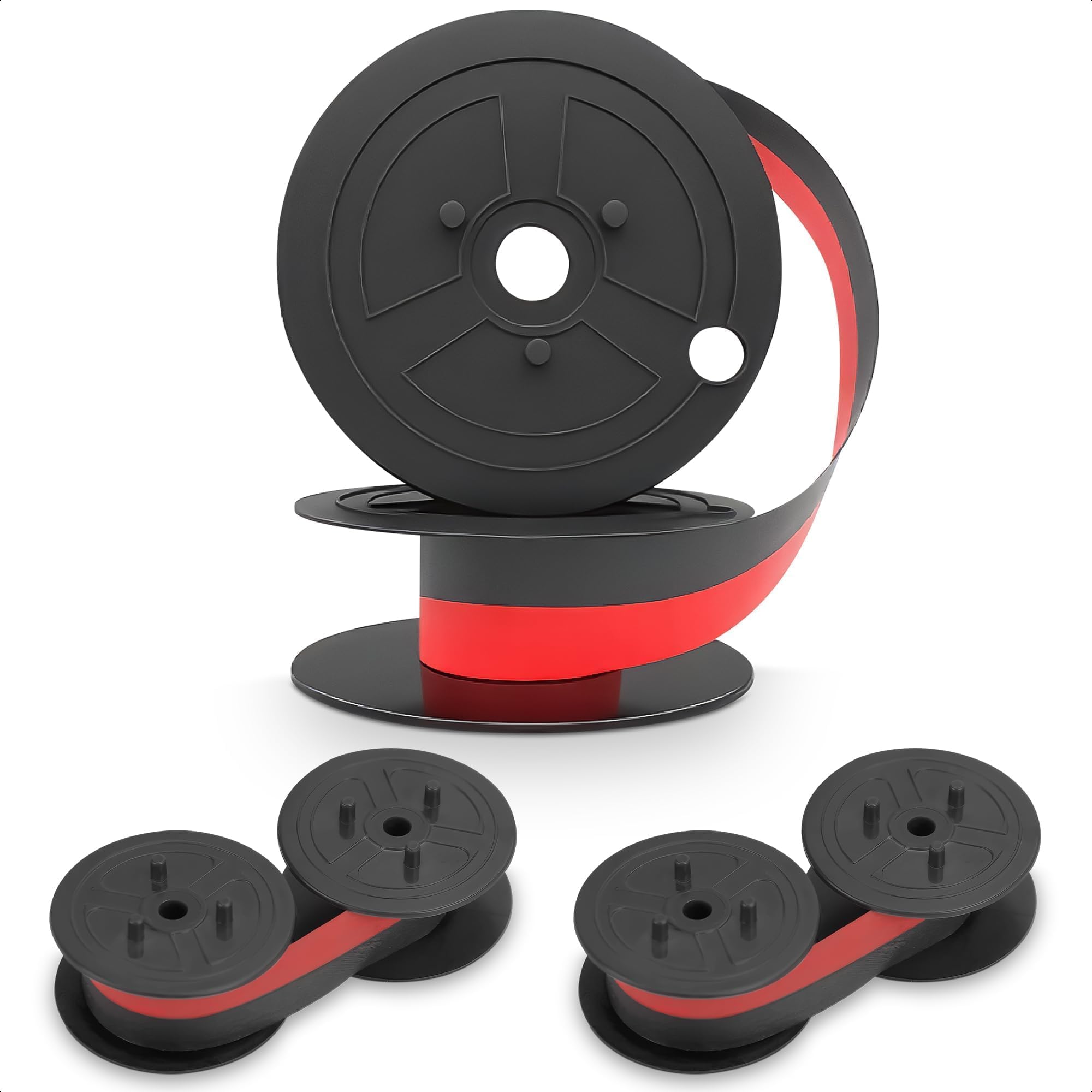 Photo 1 of ?anon MP11DX Calculator Ink Ribbon Set of 3 – 18ft x 0.5in Sharp EL-1197PIII Calculator Ribbon Red/Black for Great Print Capacity and Brightness, Easy Setup No Tools – Suitable for Popular Models