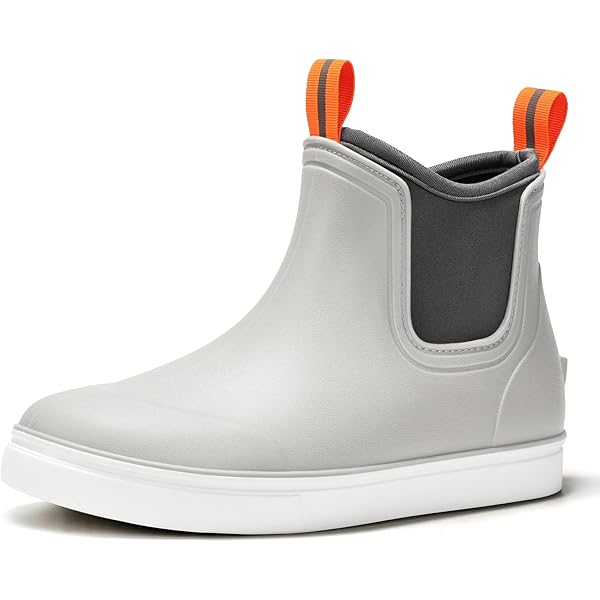 Amazon.com | 8 Fans Mens Deck Boots, Waterproof Rubber Rain  display picture 3