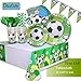 DUOCUTE Soccer Party Supplies 102PCS Sports Themed Children Birthday Paper Dinnerware Set Includes 9