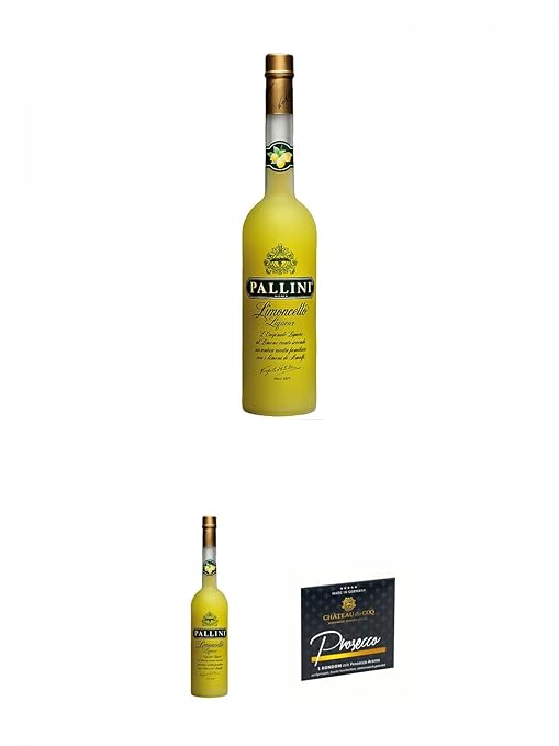 Pallini Limoncello aus Italien 0,5 Liter + Pallini Limoncello aus Italien 0,5 Liter + Chateau du COQ Prosecco Kondom 1er