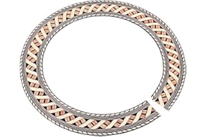 Healifty Guitar Rosette Decal Curved Strips for Sound Hole Inlay Laminated Easy Application Non-damaging Guitar Decoration Compatible with Acoustic Classical Guitars