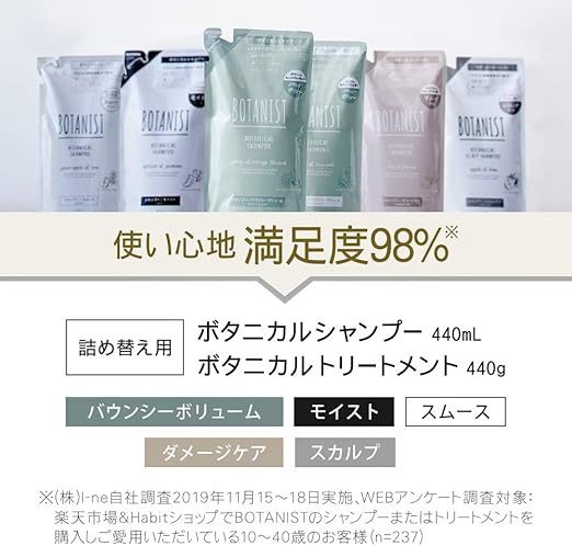 Amazon 詰め替えセット Botanist ボタニスト ボタニカルシャンプー 440ml ボタニカルトリートメント 440g スムース Botanist ボタニスト シャンプー コンディショナーセット 通販