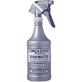 Consolidated Plastics Chemical Resistant Spraymaster Spray Bottle With Leakproof Sprayer, HDPE, Gray, 32oz., 6 Piece