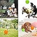 ACEONE Dog Squeaky Ball, Pet Squeak Chew Bouncy Rubber Toy Balls for Small Medium Dogs Indestructible Exercise Training Playing (3 Balls)