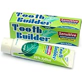 Squigle Tooth Builder Fluoride-Free Xylitol Sensitive Toothpaste 1-Pk | SLS-free for sensitive teeth and mouths that react to conventional toothpaste: a gentle, unflavored, low-foam formula