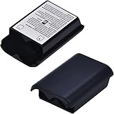 2 Pcs Battery Pack Cover for Xbox360 Wireless Controller, Replacement Battery Pack Cover Shell Case (2&times;Black)