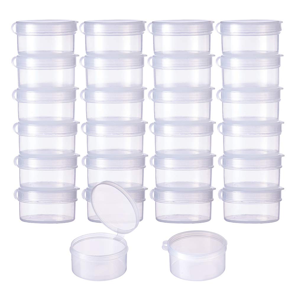 and Other Small Items BENECREAT 12 Pack Square Frosted Clear Plastic Bead Storage Containers Box