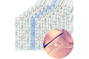 EASETOU Waterproof Dialysis Catheter Shower Protector PD Catheter Shower Cover Dialysis Port Wound Shield Large Waterproof Bandages for Feeding Tube G Tube Accesorries(6"x 6", Pack of 50)