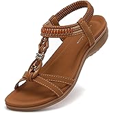 Littleplum Womens Sandals Comfort Arch Support Sandals Summer Walking Shoes Casual Ankle Elastic Flip Flops Shoes