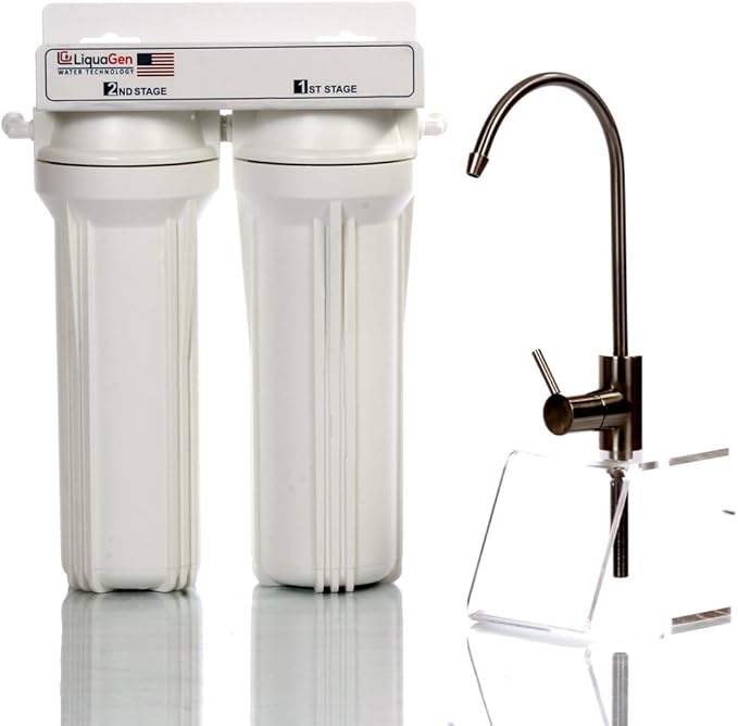 Under Sink Water Filter 2 Stage Sediment Filter & Carbon Filter