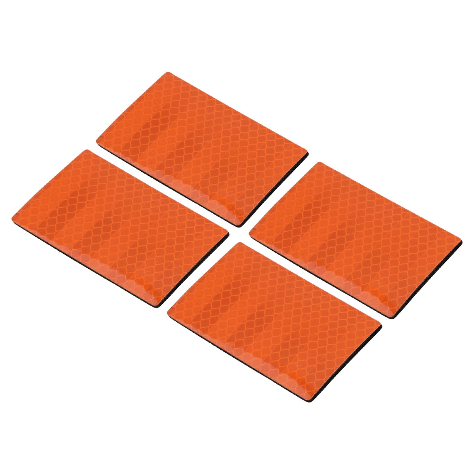 PATIKIL Reflective Patch 2"x3", 4 Pcs Hook & Loop Fastener Safety Appliques for Night Sportsperson Worker Hiker, Orange