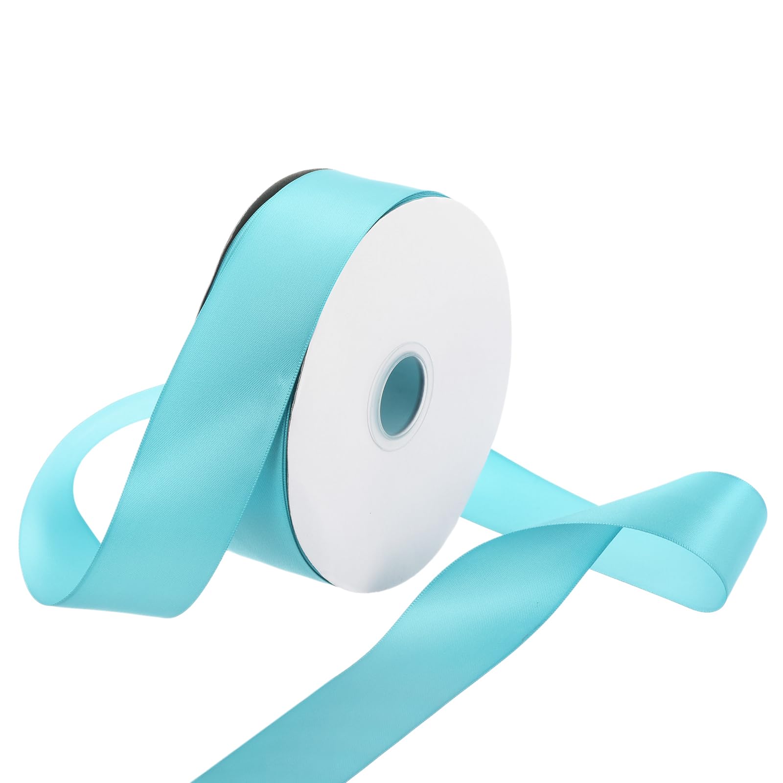 Rebower 38mm Satin Ribbon 46m Thick Double Face Grosgrain Silk Ribbon, [for Gift Wrapping, Hair Bows, Wedding, Cake, Flower] - 50 Yard/150ft/Sky Blue