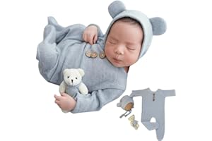 Newborn Photography Outfit Baby Photoshoot Props Prince Infant Photo Prop Bear Outfits New Born Boy Clothes