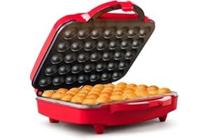 Holstein Housewares Cake Pop Maker, Red - Makes 35 Cake Pops, Non-Stick Coating, Perfect for Birthday and Holiday Parties